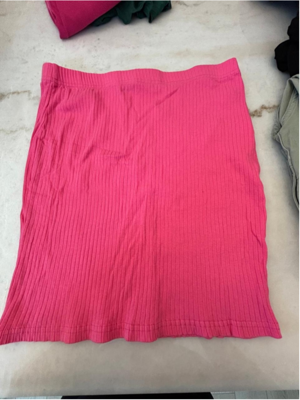 Women's SHEIN Curve Ribbed Mini Skirt Pink Size 1X #1014